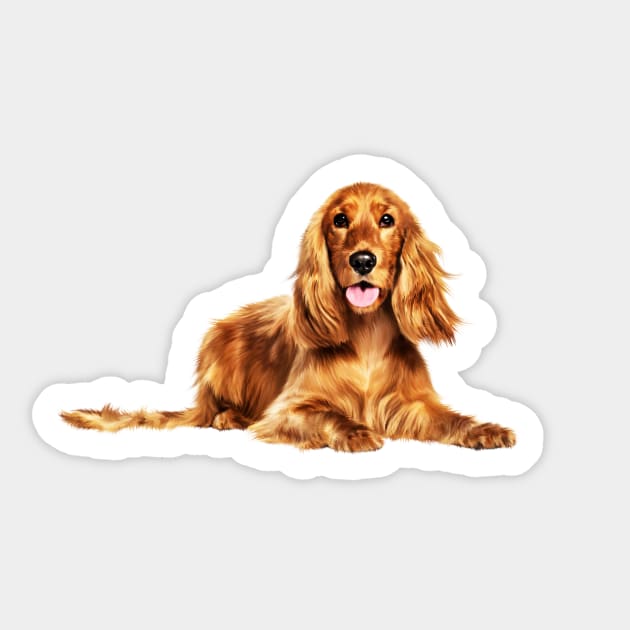 Cocker Spaniel dog, Love Cocker Spaniel dogs Sticker by logiamerch